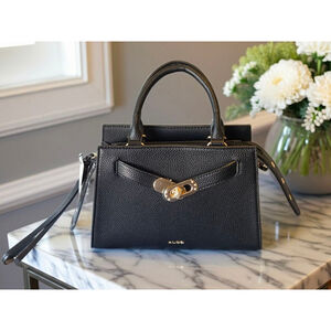 Women's ALDO Black Satchel One Size with Gold Hardware